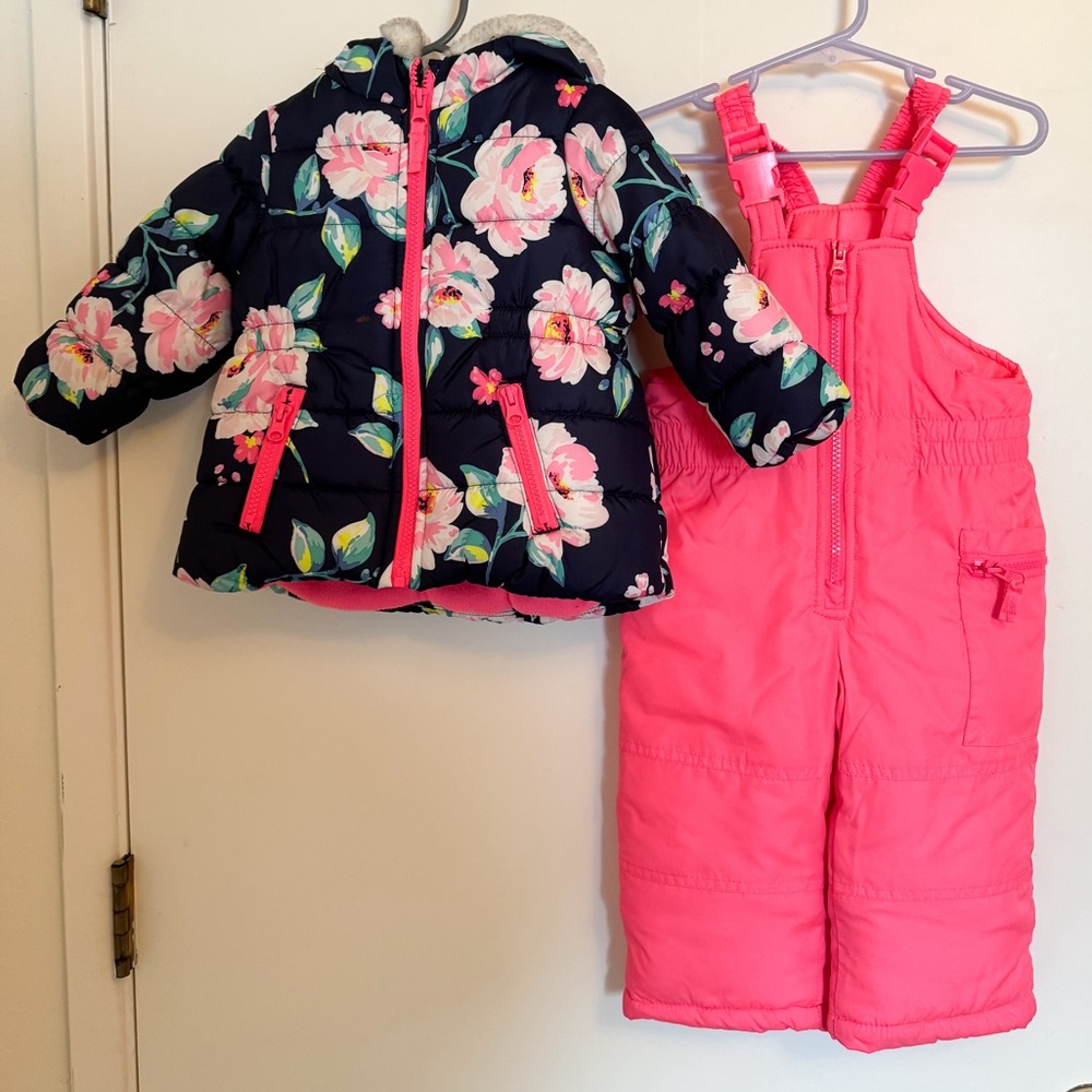 12 month Carter’s Puffer Coat & Matching Snow Bib